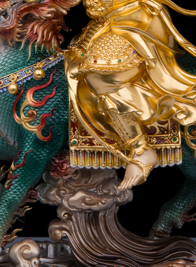 康盛黄铜供奉摆件中式普化天尊像