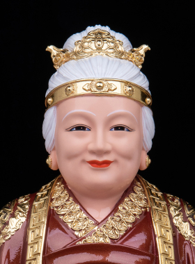 树脂彩绘山神爷山神奶供奉神像