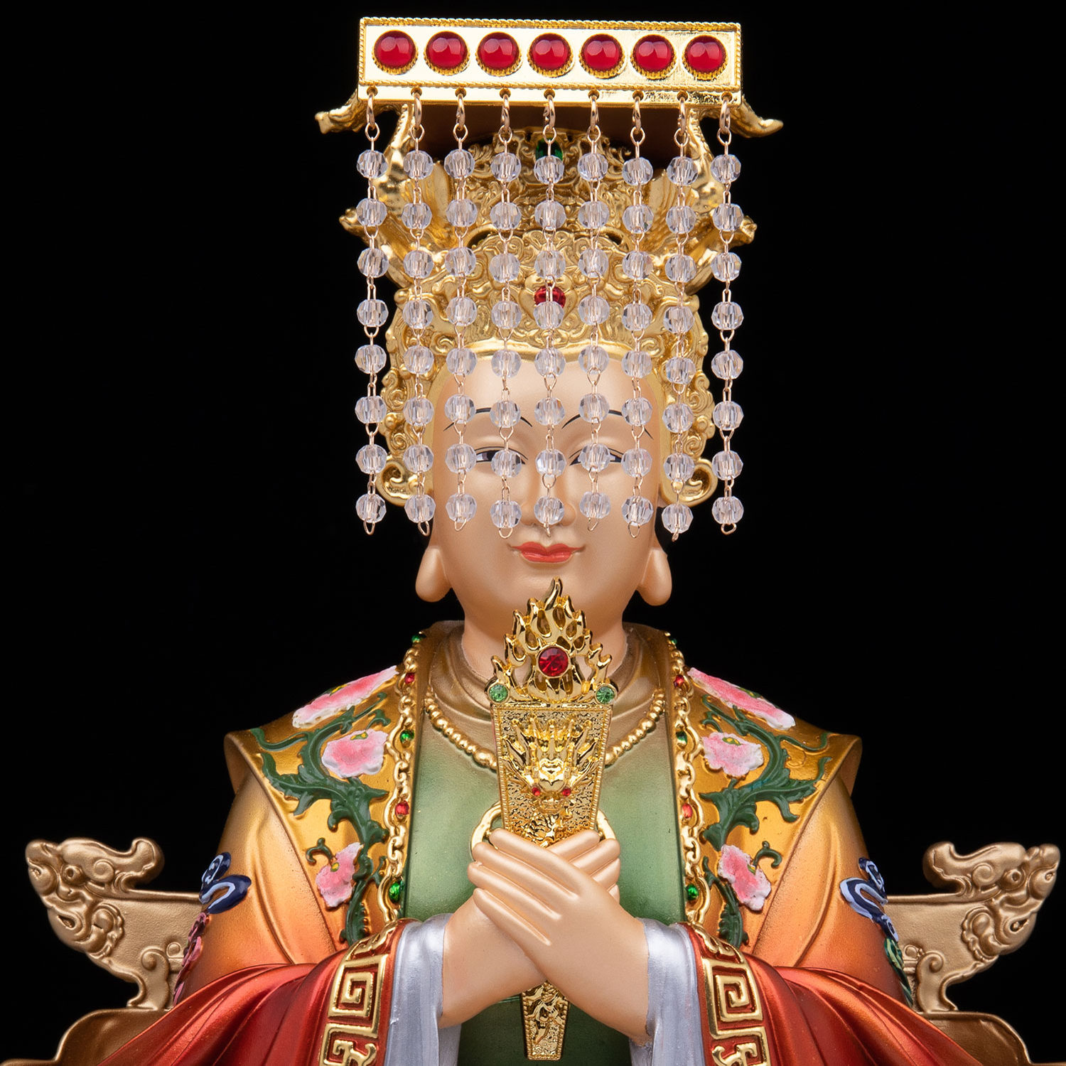 康盛妈祖娘娘像居家供奉海神林默娘天上圣母海上女神妈祖铜像摆件 - 图0