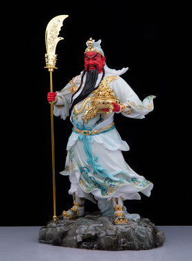 立刀聚宝盆武财神关公神像