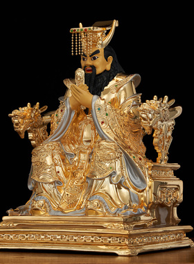 纯铜四海龙王神像客厅工艺品摆件