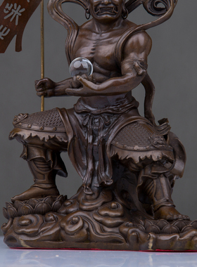 康盛全铜供奉摆件面然大士神像