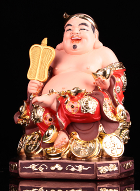 树脂彩绘家用越南体土地财神爷像