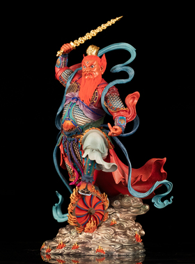 全铜珐琅彩王灵官神像客厅供奉