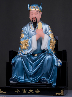 汉白玉三官大帝神像客厅工艺摆件