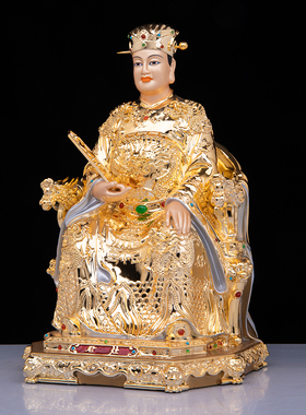 灶君灶神铜鎏金灶王爷神像