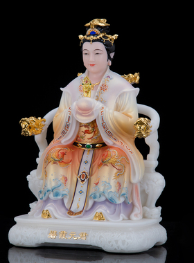 汉白玉泰山奶奶神像泰山老母中式