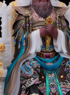 四海龙王神像汉白玉彩绘