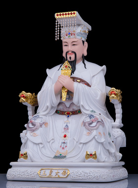 树脂仿瓷玉皇王母神像工艺品摆件