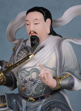 康盛汉白玉供奉摆件中式玄天上帝