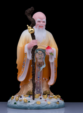 汉白玉福禄寿三星神像客厅工艺品