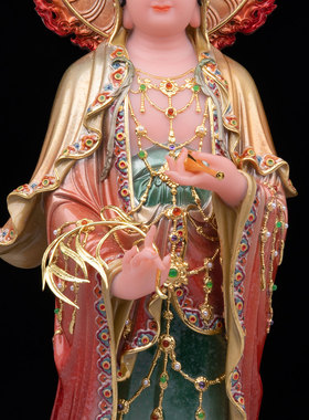 康盛汉白玉供奉摆件西方三圣神像