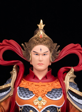 黄铜杨戬神像家用玄关供奉摆件