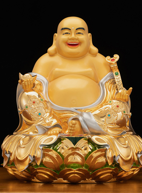 纯铜鎏金全堂佛娑婆三圣佛像