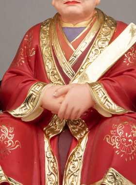 树脂彩绘道家无生老母供奉摆件