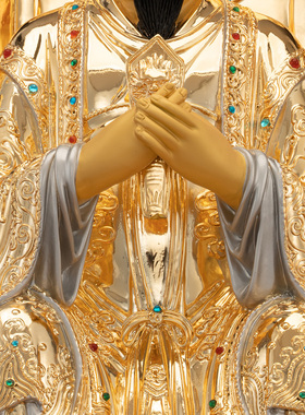 康盛黄铜供奉摆件中式五岳大帝像