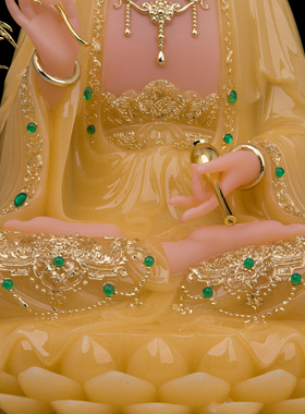 汉白玉家用祝福摆件观世音菩萨