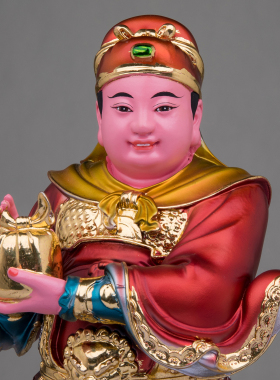 树脂彩绘关公关平周仓神像