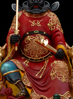 天师钟馗铜像门神供奉镇宅摆件