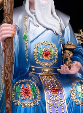 康盛汉白玉供奉摆件中式药王爷像