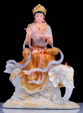文殊菩萨佛堂供奉神像摆件汉白玉