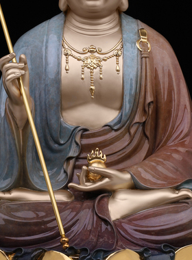 康盛纯铜供奉摆件娑婆三圣佛像