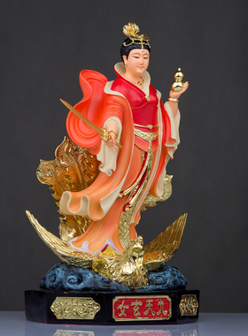 树脂彩绘家用供奉九天玄女神像