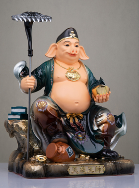 汉白玉天蓬元帅神像净坛猪八戒