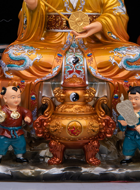 康盛树脂彩绘太上老君神像供奉