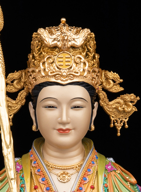玉帝王母铜像玉皇大帝王母娘娘全铜珐琅彩居家供奉瑶池西王母摆件