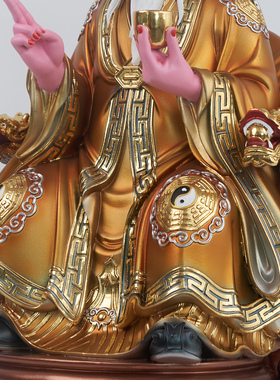 康盛树脂金缕彩六壬仙师神像