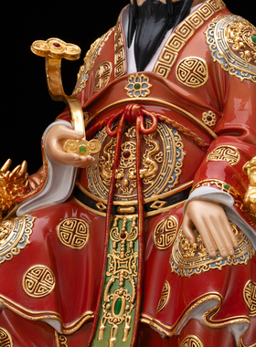 康盛黄铜供奉摆件中式司命灶君像