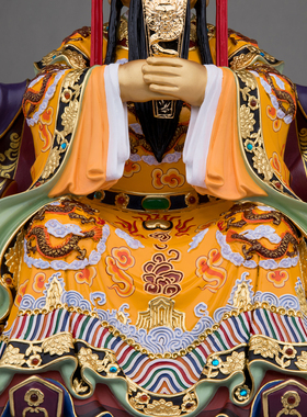 康盛黄铜供奉摆件广济龙王神像