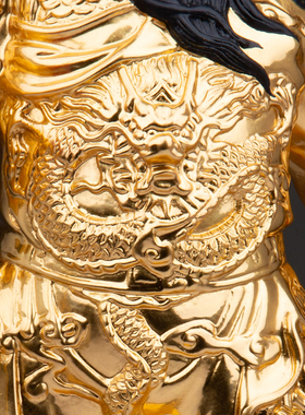 纯铜贴金家居店铺武财神关公摆件