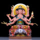 Resin painted Doumu Yuanjun statue ornaments