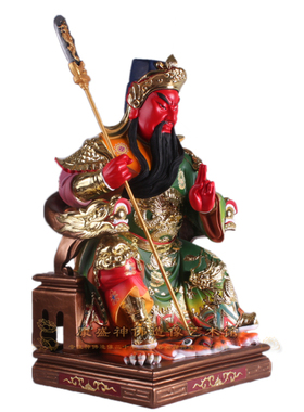 关圣帝神像树脂彩绘工艺摆件