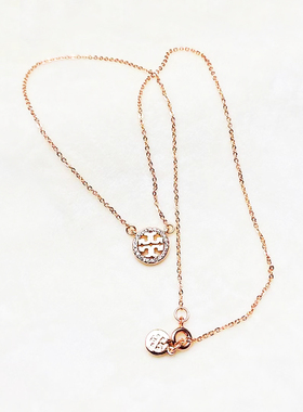 欧美圆形镶钻礼物项链