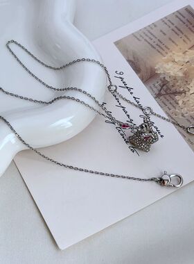 金属十字链女式满钻项链