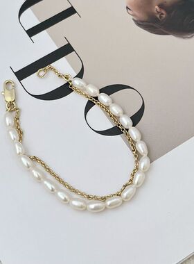 女式金属淡水珍珠时尚手链