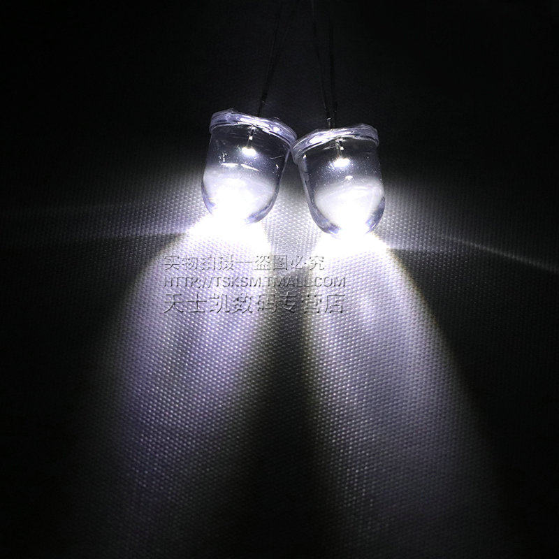 直插10MM LED 发光二极管 LED灯 白色 高亮 白灯灯珠(5个)_虎窝淘