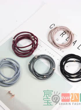 高弹力皮筋基础打底头绳组合发圈