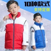 Taekwondo Waistcoat Autumn Winter Children Training Vest Autumn Winter Down Cotton Warm Vest Men And Women Taekwondo Cotton Clothing