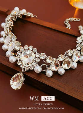 巴洛克珍珠项链女款2024新款爆款轻奢高级感礼服毛衣锁骨链子配饰