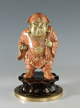 铜大黑天尊财神客厅办公中式摆件