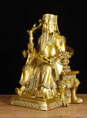 土地爷土地婆家用神像黄铜供奉