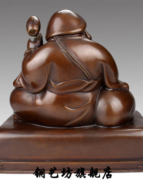 黄铜大黑天财神像摆件密宗摩诃迦罗像家居招财客厅供奉店铺财神像