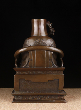 纯铜土地公福德正神像客厅摆件