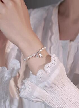 GLTEN淡水珍珠手链女轻奢小众精致925足银手串闺蜜生日礼物送女友