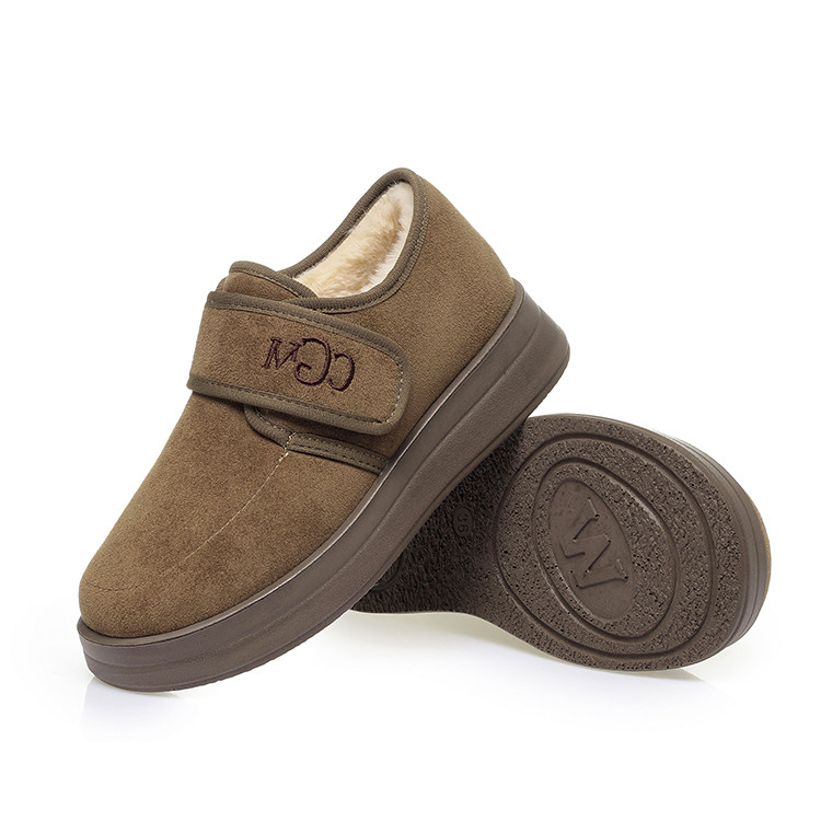 加绒保暖面包头棉鞋冬季新款魔术贴一脚蹬圆头棉鞋老北京女棉靴子,淘宝优惠券,粉丝福利购,淘宝优惠卷