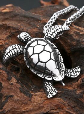 Vintage 316L Stainless Steel Turtle Pendant Necklaces For Me